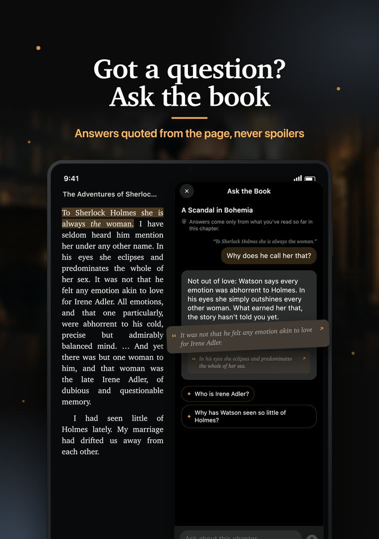 Ask the Book: answers that stop at your page