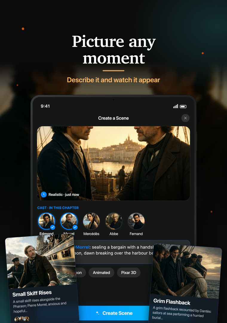Describe any moment and watch it appear