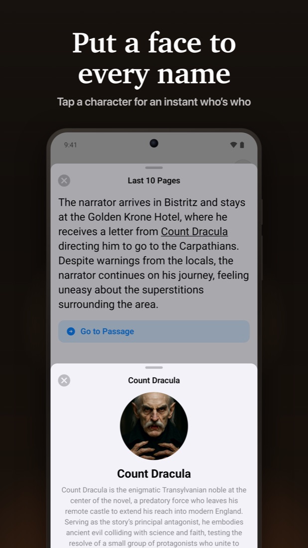 Tap any character
