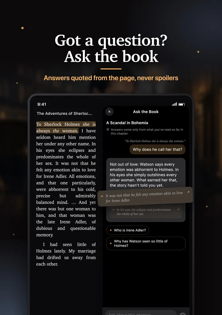Ask the Book: answers that stop at your page