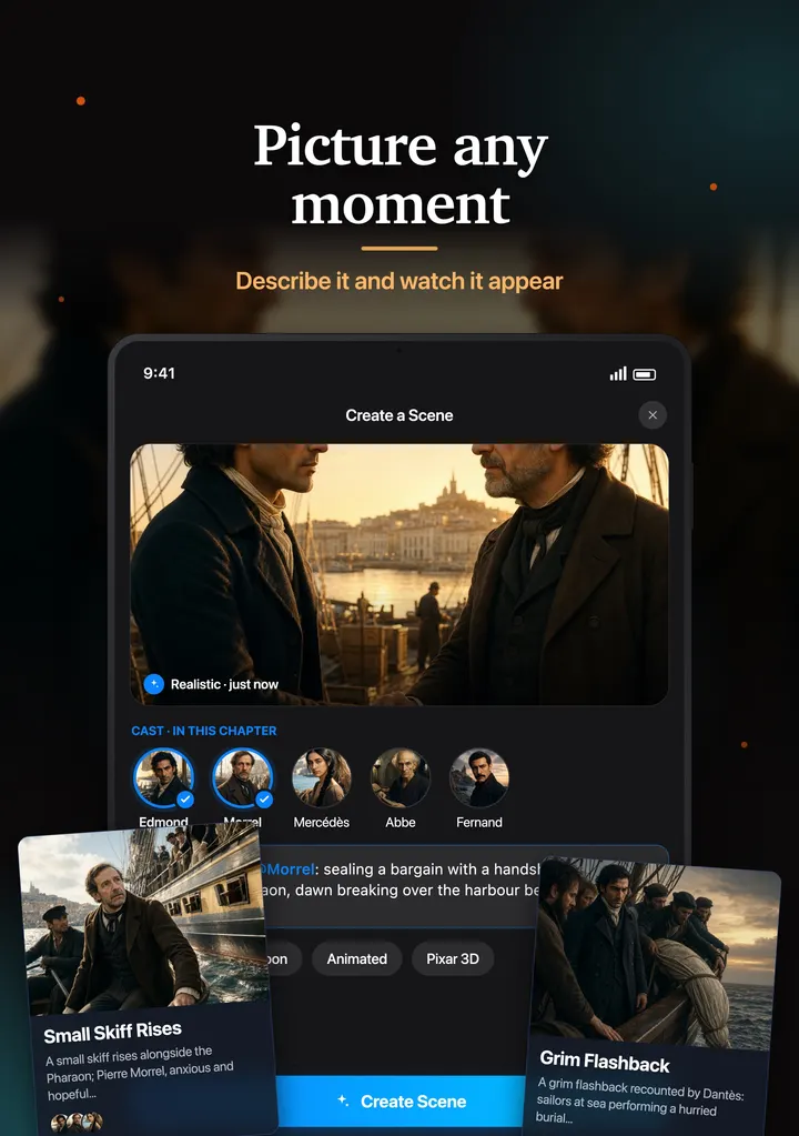 Describe any moment and watch it appear