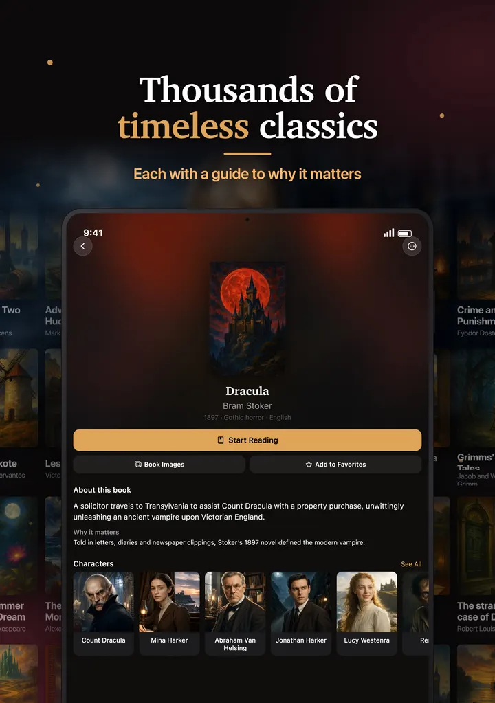 Free classics, each with a guide