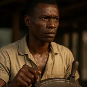 The Helmsman from Heart of Darkness — AI character portrait
