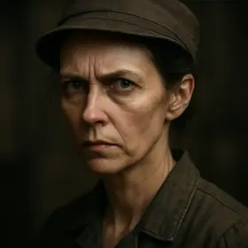 Miss Henderson from The Jungle — AI character portrait