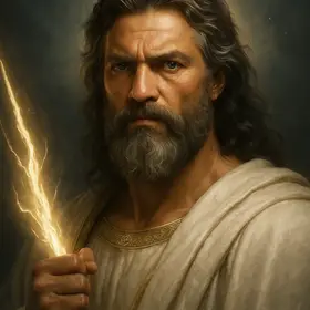 Zeus from The Odyssey — AI character portrait