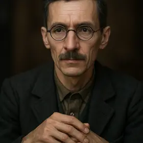Comrade Ostrinski from The Jungle — AI character portrait