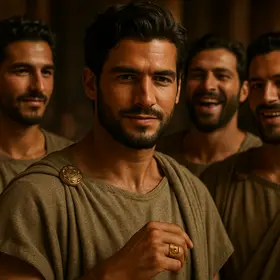 The Suitors from The Odyssey — AI character portrait