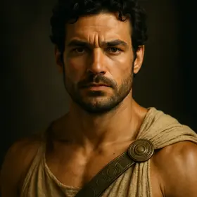 Theseus from The Prince — AI character portrait