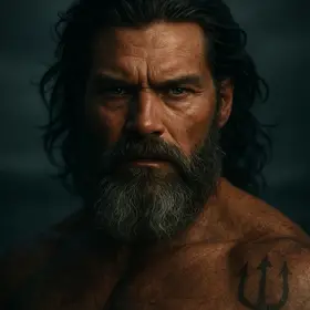Poseidon from The Odyssey — AI character portrait