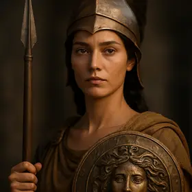 Athena from The Odyssey — AI character portrait